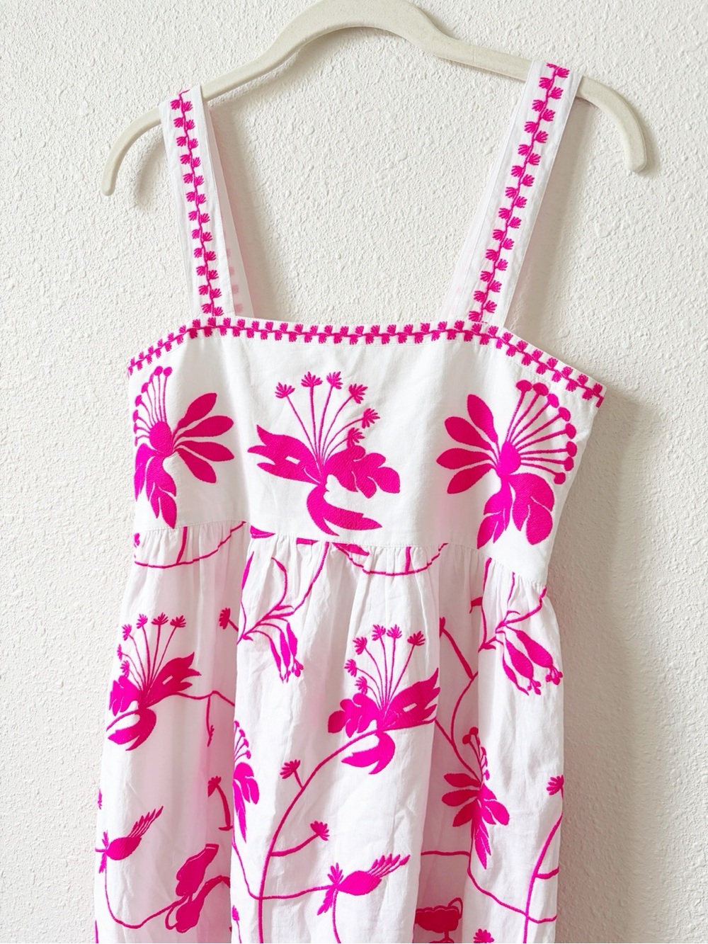 Nimo With Love Embroidered Midi Dress Size Small Neon Vacation Resort Tropical - Picture 3 of 9